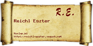 Reichl Eszter névjegykártya